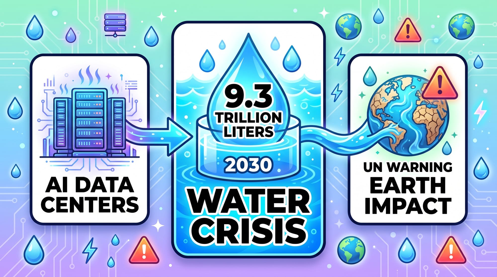 The UN Just Warned That AI Will Consume 9.3 Trillion Liters of Water by 2030